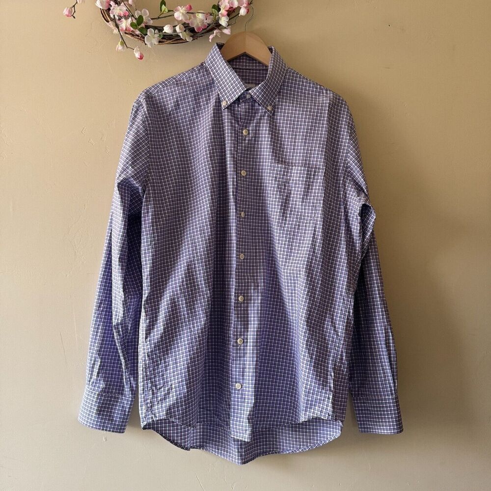Peter Millar Men's Shirt Plaid Shirt Size L